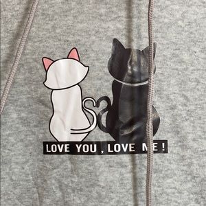 GRAY CAT SWEATER